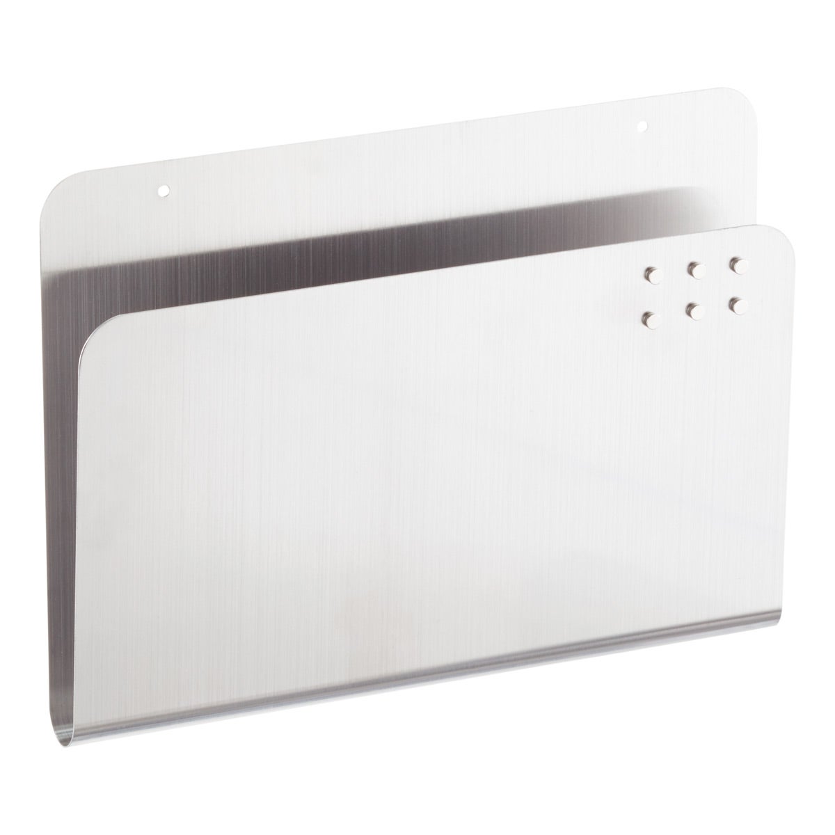 Three by three stainless steel wall pocket with magnets the container